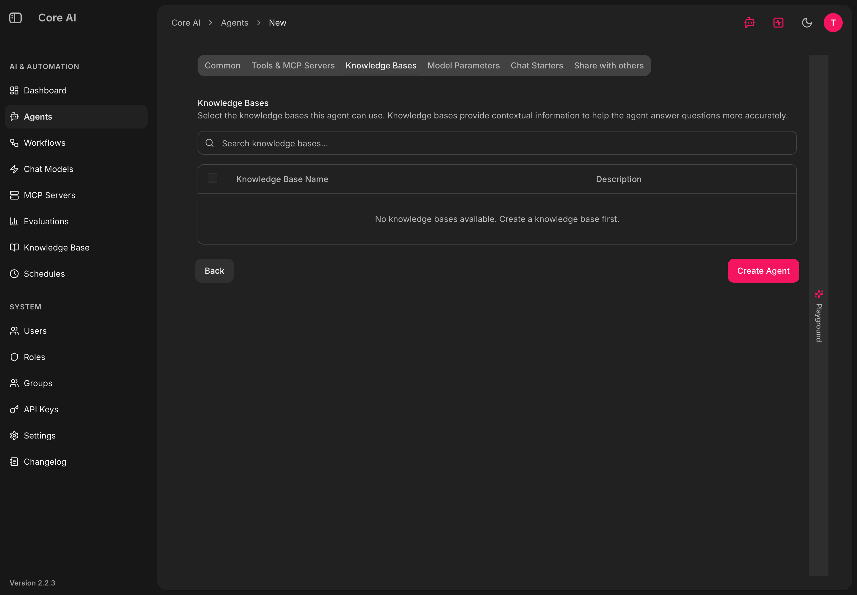 Agent — Knowledge Bases