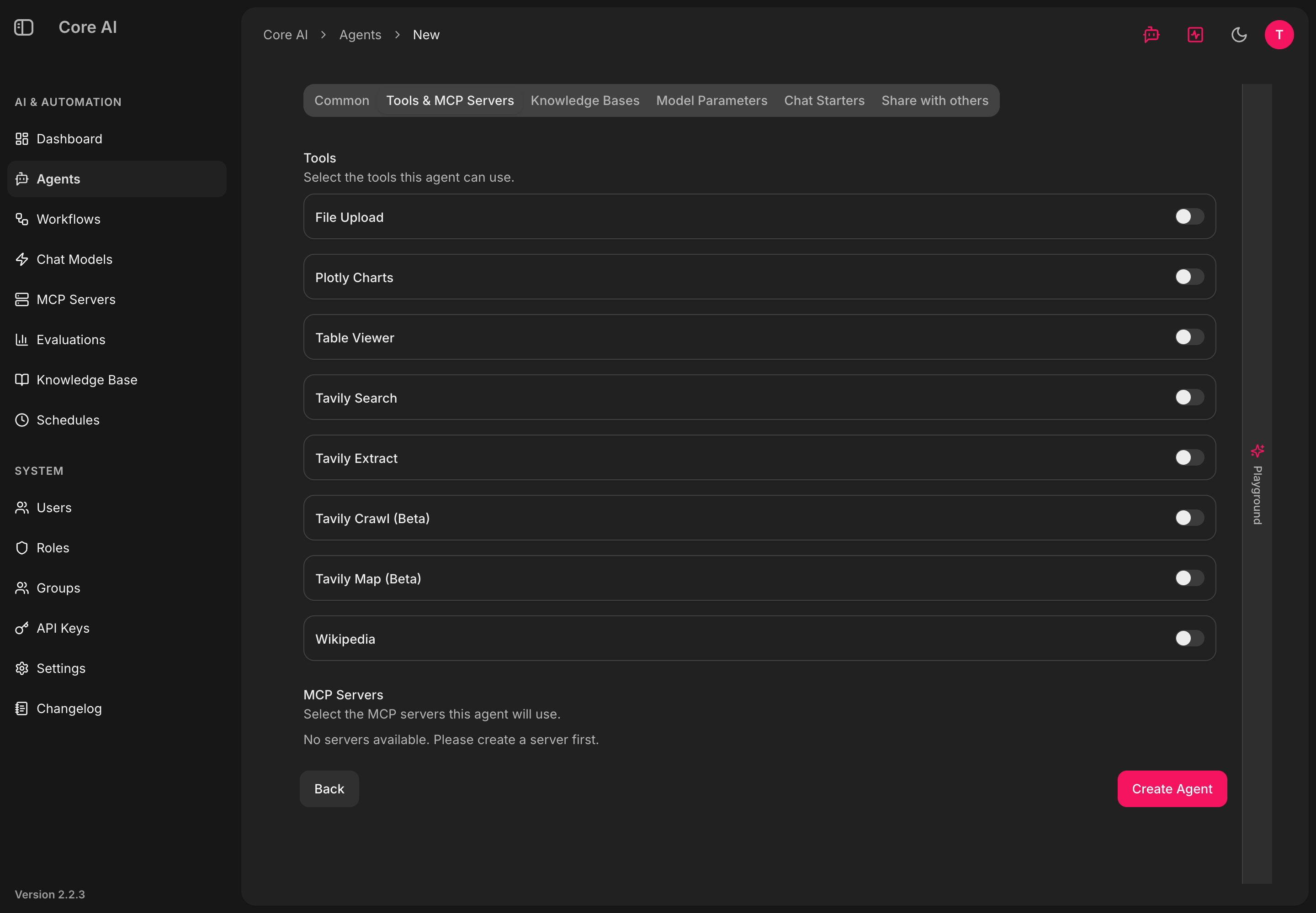 Agent — Tools & MCP