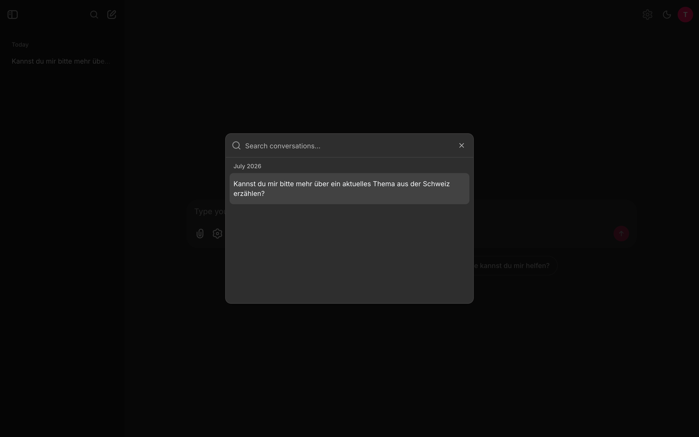 Konversationen durchsuchen